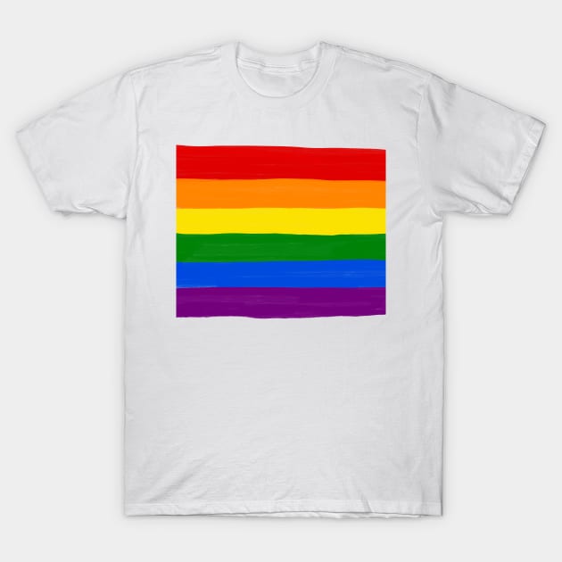 Gay Pride Flag T-Shirt by AlexTal
